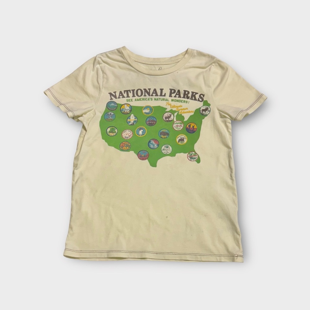 Peek Cream Short Sleeve Tee with National Parks Graphic